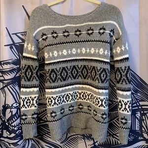 American eagle tribal patterned sweater